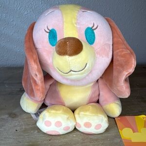 NWT Rare Disney's Lady & The Tramp Weighted Plush Stuffed Beanie Animal 12"